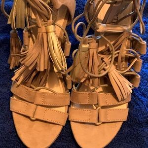 Dress Sandlers, Janelle, Taupe, size 8.5